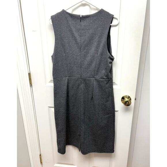 North Style Gray Jumper Dress, Herringbone, Sheath, Career, Woman's Size M, - Picture 3 of 5